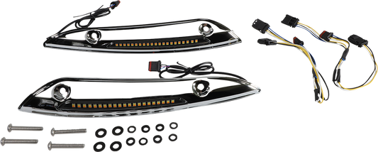 Custom Dynamics Sequential LED Windshield Fairing Trim 2015-2022 Harley Touring