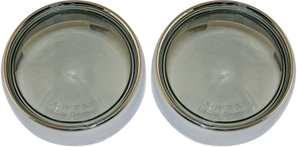 Custom Dynamics Chrome Smoke Lens Bullet Turn Signal Bezels 2000-2021 Harley