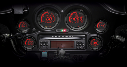 Koso Black 6-Piece Fairing Digital Gauge Set 2004-2013 Harley Touring Models