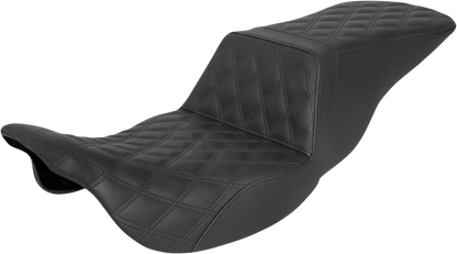 Saddlemen Tour Step-Up Lattice Stitch Seat for 2008-2024 Harley Touring Models