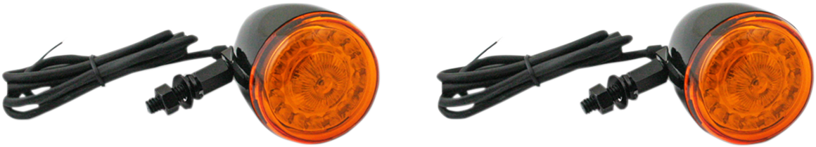 Custom Dynamics Probeam Black Amber LED Motorcycle Bullet Turn Signals Harley