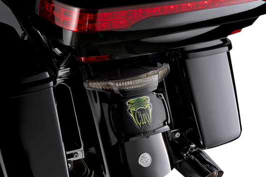 Ciro Latitude Black Tail Light & License Plate Mount for 2014-24 Harley Touring