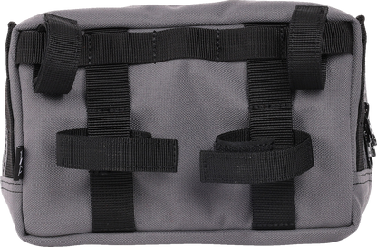 Thrashin Supply Gray Motorcycle Handlebar Storage Bag Plus for Harley THB-0018
