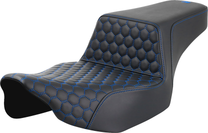Saddlemen Step Up Blue Honeycomb Extended Gel Seat fits 2023-2026 Harley Touring