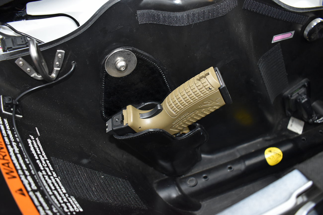 RickRak Large Gun Holster for Left Side Harley Davidson Hard Touring Saddlebag