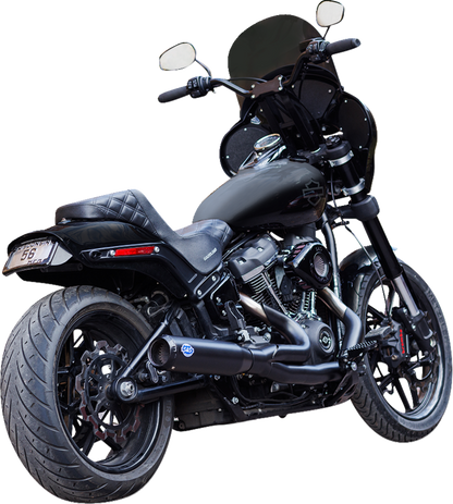 S&S Qualifier Black 2-1 Race Only Exhaust System for 2018-2025 Harley Softail