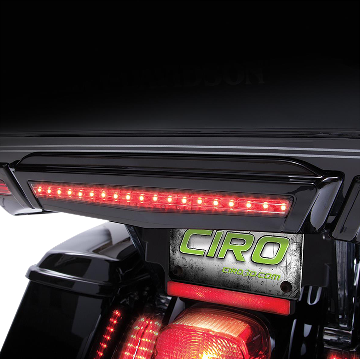Ciro Black Rear Red LED Center Taillight 2014-2020 Harley Touring FLHTCU FLHTK