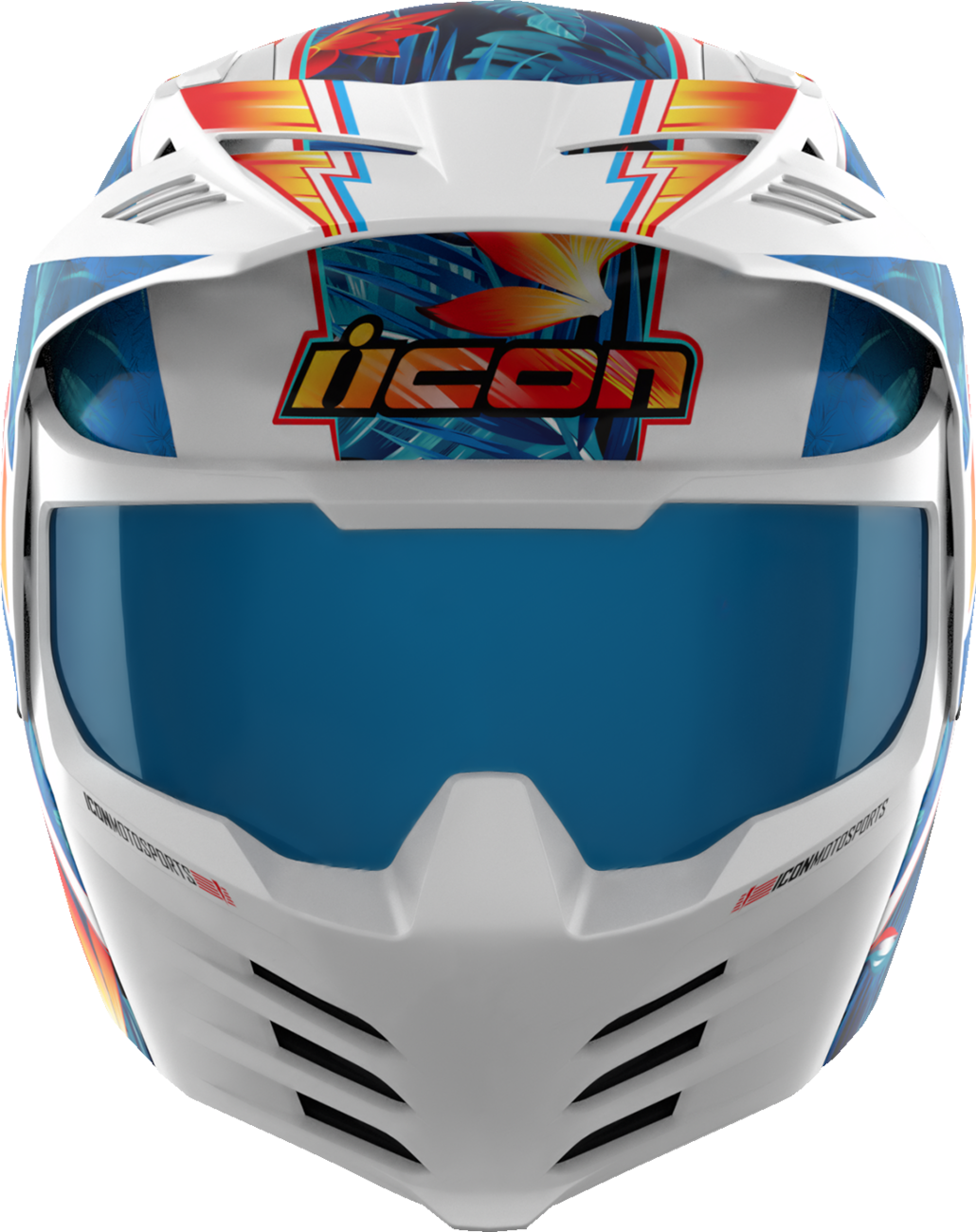 Icon Elsinore Kaonohi Blue Unisex Adult Modular Motorcycle Race Street Helmet