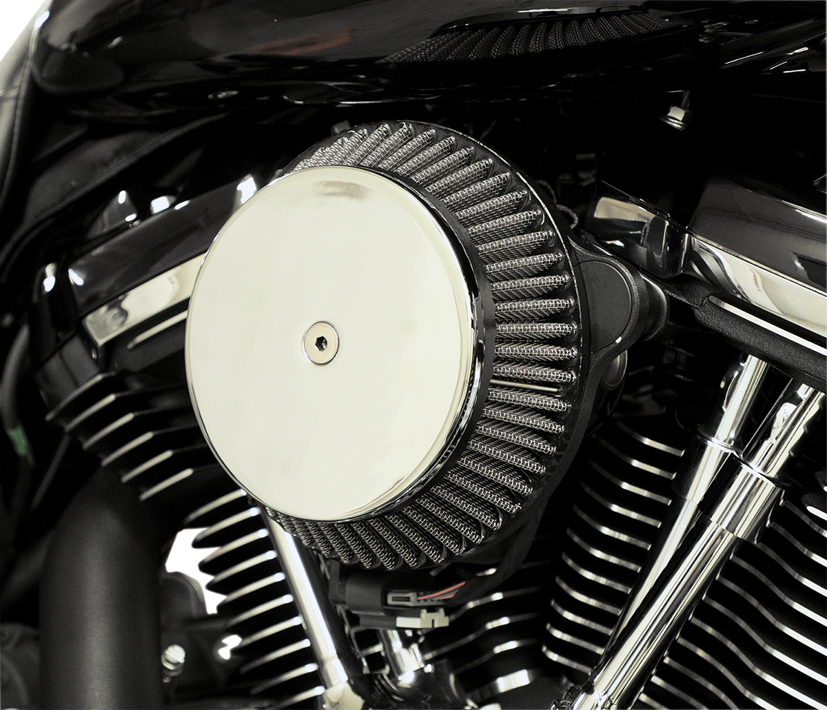 La Choppers Chrome Round Air Cleaner Filter Kit 2017-2022 Harley M8 Touring FLHX