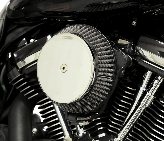 La Choppers Chrome Round Air Cleaner Filter Kit 2017-2022 Harley M8 Touring FLHX