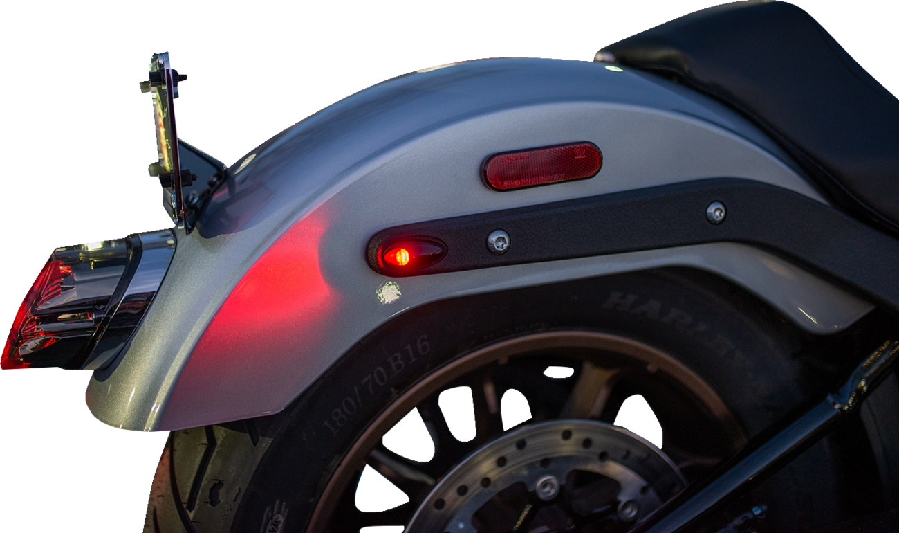 Kodlin 3-1 Black Mini Fender Strut Indicator Lights for  2018-24 Harley Softail