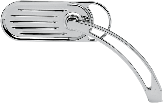 Arlen Ness Chrome Grooved Slingshot Front Handlebar Mirror Set fits Harley