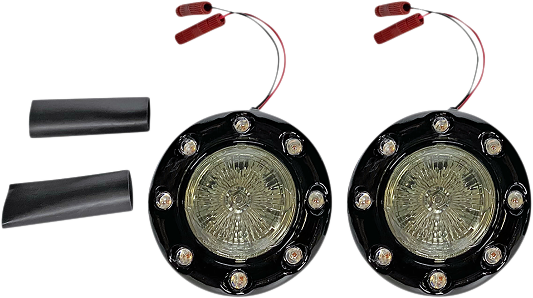 Custom Dynamics ProBEAM Black Smoke LED Bullet Ringz Turn Signals 2014-23 Indian