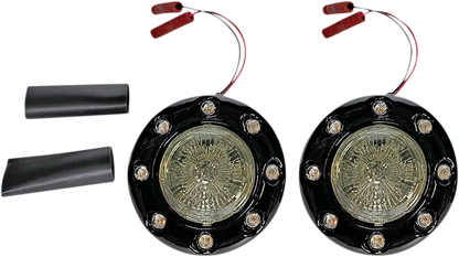 Custom Dynamics ProBEAM Black Smoke LED Bullet Ringz Turn Signals 2014-23 Indian