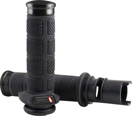 Koso Titan II Heated TBW Handlebar Grips for 2023-2026 Harley Touring Softail