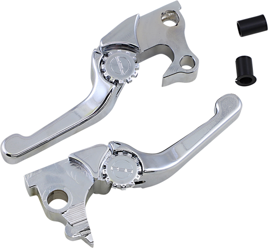 PSR Chrome Anthem Shorty Adjustable Clutch Brake Lever Set fits 2010-2022 Harley