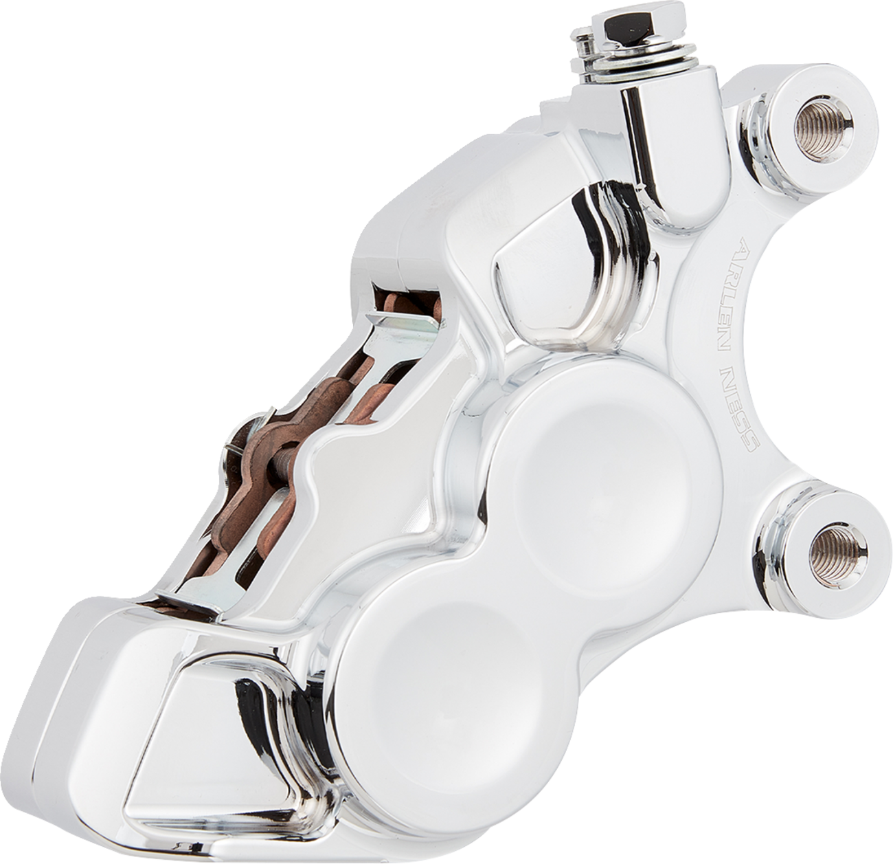 Arlen Ness Chrome 4-Piston Front Right Brake Caliper fits 2006-2025 Harley 11.8"