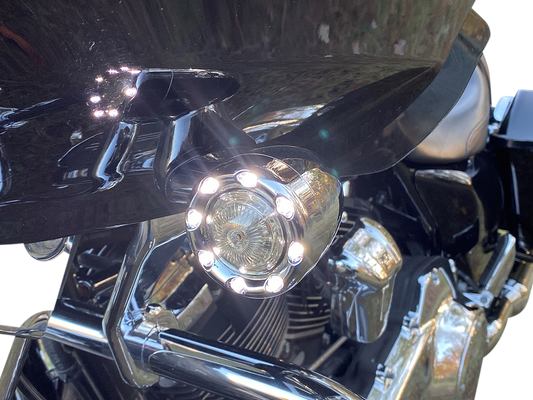 Custom Dynamics Probeam Chrome LED Front Turn Signals 2016-23 Harley CVO Touring