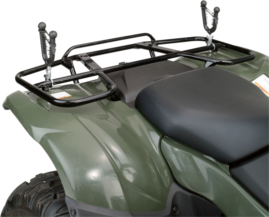 Moose Black Aluminum Rubber ATV Cargo Rail Expedition Single Gun Rack
