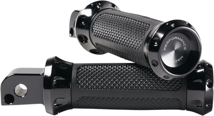 Performance Machine Black Over Drive Passenger Footpegs 2018-2020 Harley Softail