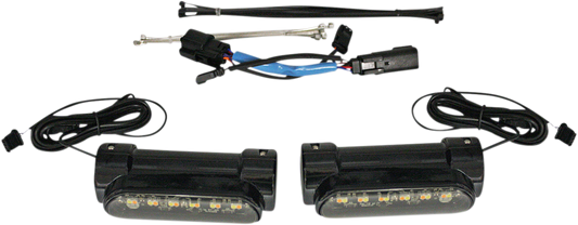 Custom Dynamics Black Engine Guard LED Lights for 2010-2013 Harley FLHX FLTRX