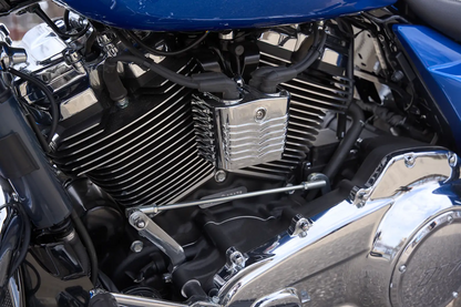 Ciro Ribbed Chrome Ignition Coil Cover fits 2023-2025 Harley Street Road Glide