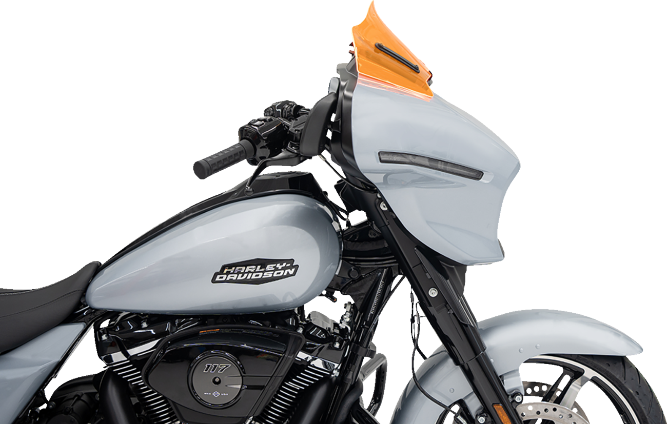 Klock Werks Kolor Flare 8" Orange Ice Windshield for 2023-25 Harley Street Glide