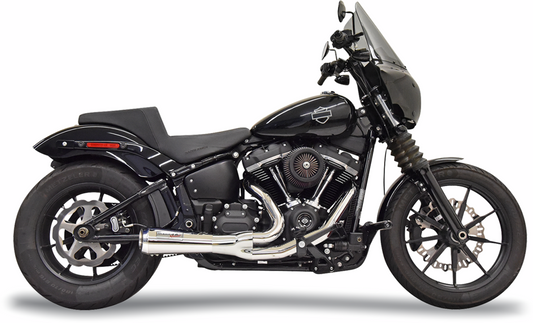 Bassani Ripper Chrome Short 2-1 Exhaust System fits 2018-2023 Harley Softail M8