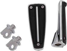 Ciro Chrome Rail Driver Passenger Universal Male-Mount Motorcycle Foot Pegs