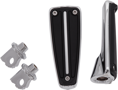 Ciro Chrome Rail Driver Passenger Universal Male-Mount Motorcycle Foot Pegs