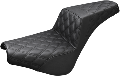 Saddlemen Step Up Lattice Stitch Gel Seat for 2018-2026 Harley Softail FXST FXBB