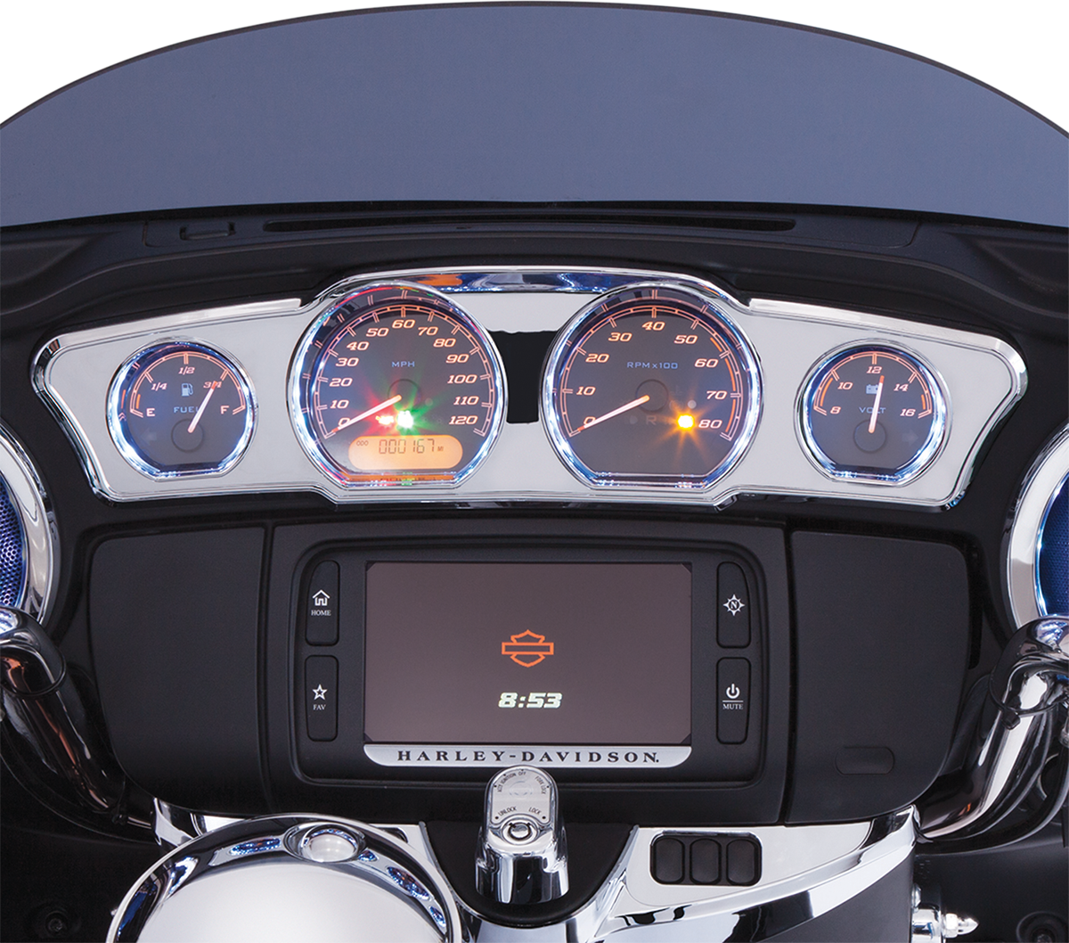 Ciro Shock & Awe LED Fairing Dash Accent 2014-2024 Harley Touring Street Glide