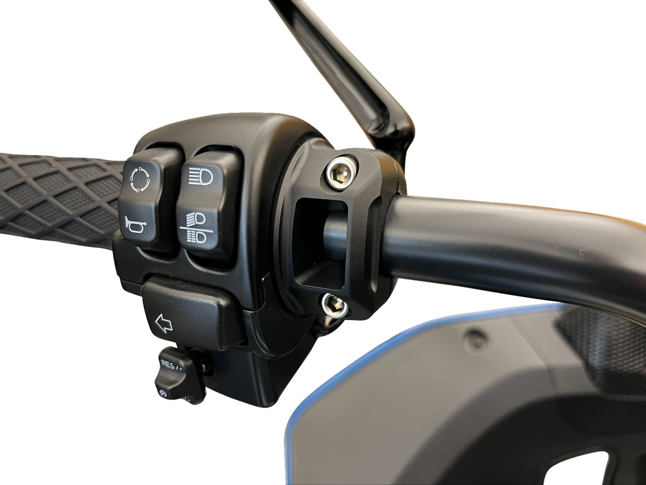 Kodlin Black Clutch Brake Lever Perch Clamps for 2018-2024 Harley Softail M8