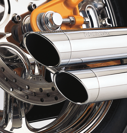 Cobra Chrome Slash Down Speedster 2-2 Slash Down Exhaust 1991-05 Harley Dyna FXD