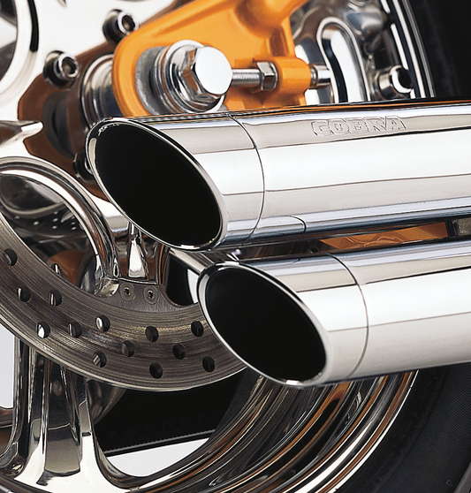 Cobra Chrome Slash Down Speedster 2-2 Slash Down Exhaust 1991-05 Harley Dyna FXD