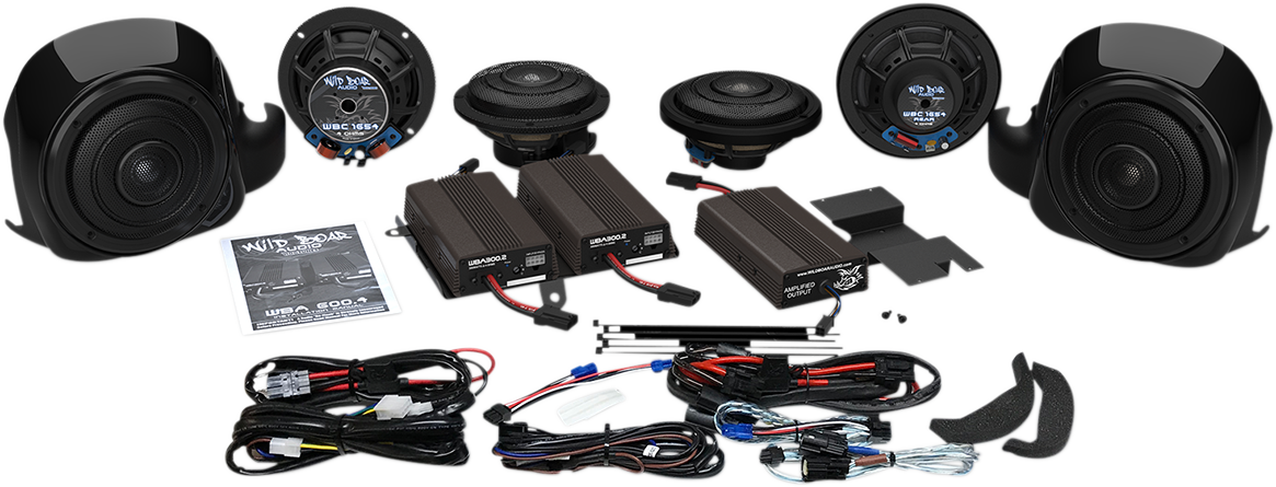 Wild Boar Whole Hog 900 Watt Amp Six Speaker Kit 2014-2022 Harley Touring FLHTK