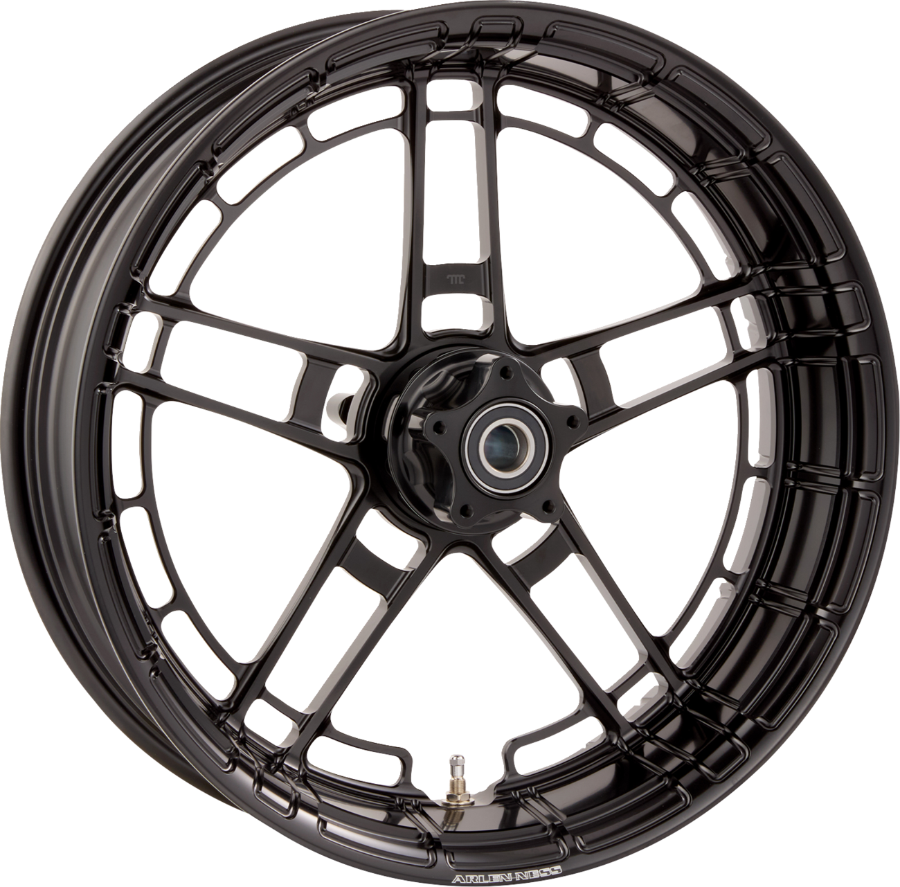 Arlen Ness Flatline Black Forged 18" x 5.5" Front Rear Motorcycle Wheel 330-026