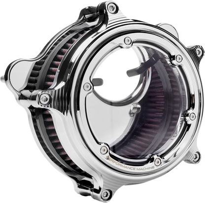 Performance Machine Vision Chrome Air Filter Kit 2008-2017 Harley Touring Models