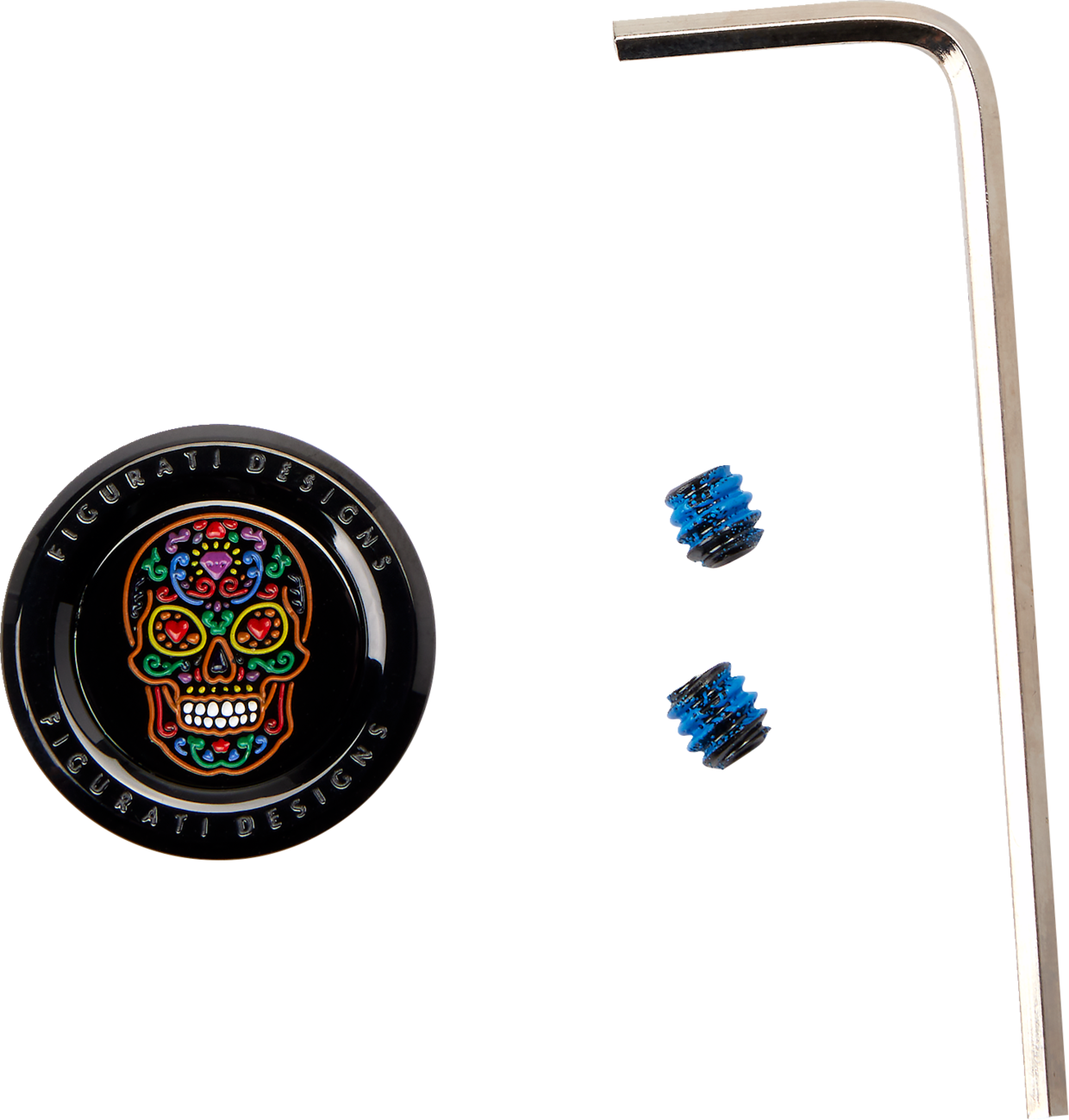 Figurati Designs Sugar Skull Black Heel-Toe Shifter Cover 1980-2023 Harley