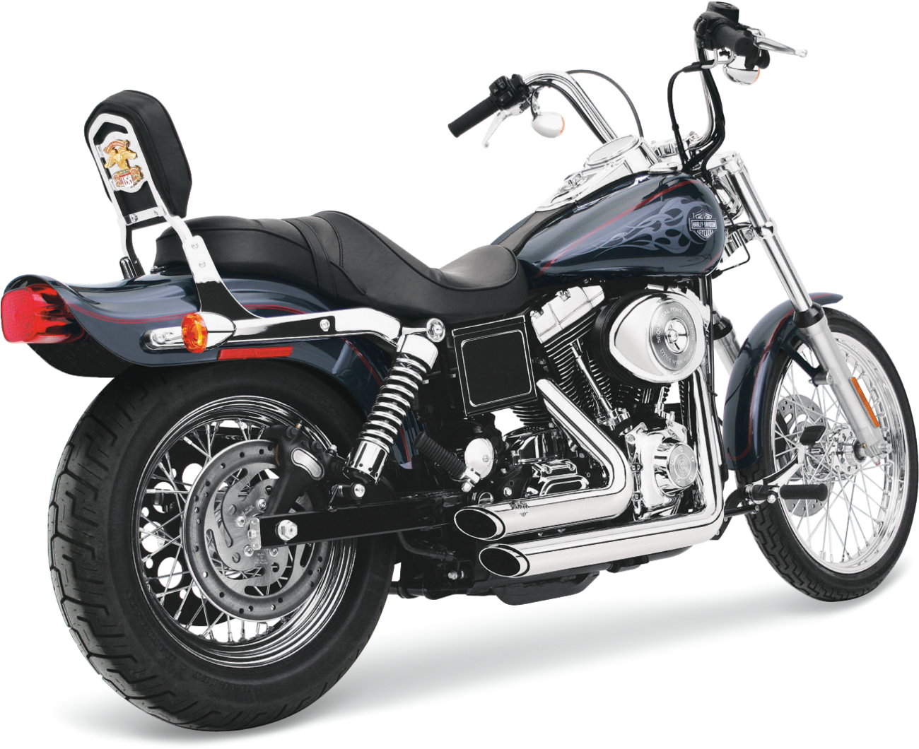 Vance & Hines Shortshots Staggered Chrome Exhaust System for 1991-05 Harley Dyna