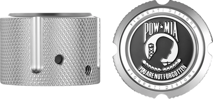 Figurati Designs POW-MIA Front Axle Nut Chrome Covers for 2002-2022 Harley