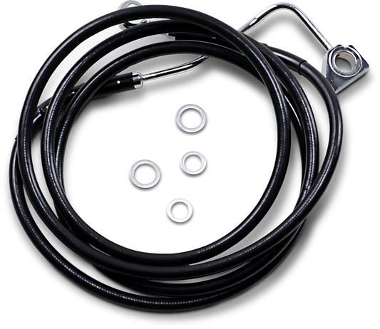 Drag Specialties Black 76-1/2" Upper Brake Line Kit for 2014-2022 Harley Touring