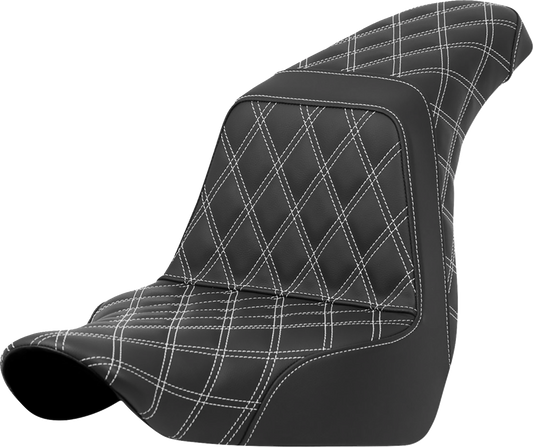 Saddlemen Step Up White Full Lattice Seat 2018-2025 Harley Low Rider Sport Glide