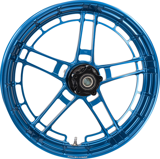 Arlen Ness Flatline Blue 21" x 3.5" Front Motorcycle Wheel for Harley Davidson