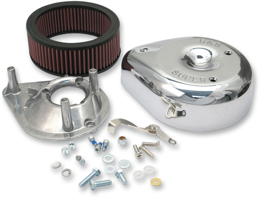 S&S Chrome E & G Tear Drop Air Cleaner Kit for 49-84 Harley Davidson FLHS FXR XL