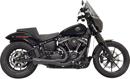 Bassani Ripper Road Rage Short 2-1 Black Exhaust 2018-2023 Harley Softail FXST