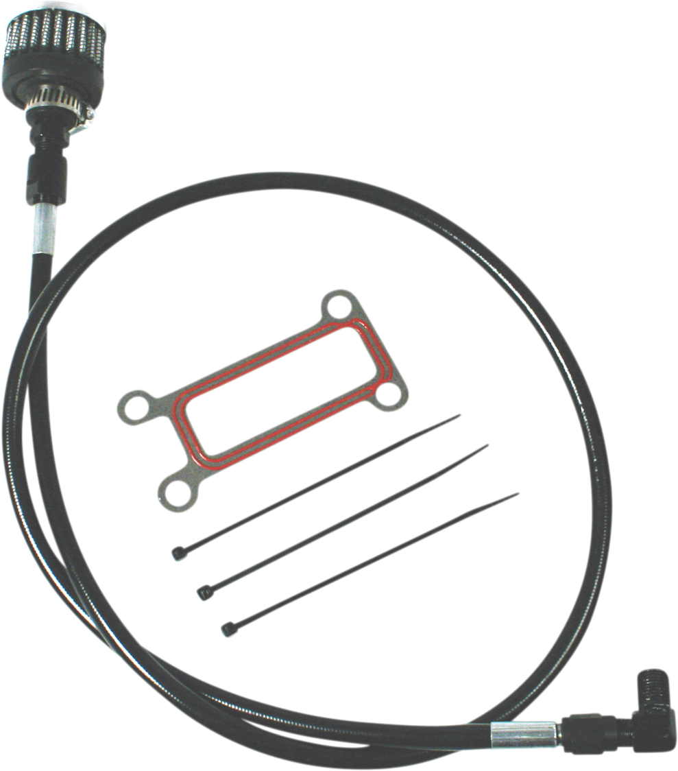 Feuling Black Oil Tank Breather Kit 1999-2001 Harley Davidson Touring FLHR FLHTC