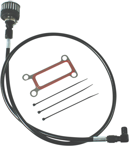 Feuling Black Oil Tank Breather Kit 1999-2001 Harley Davidson Touring FLHR FLHTC
