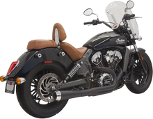 Bassani Black 2-1 Road Rage Megaphone Exhaust for 2015-2024 Indian Scout Bobber