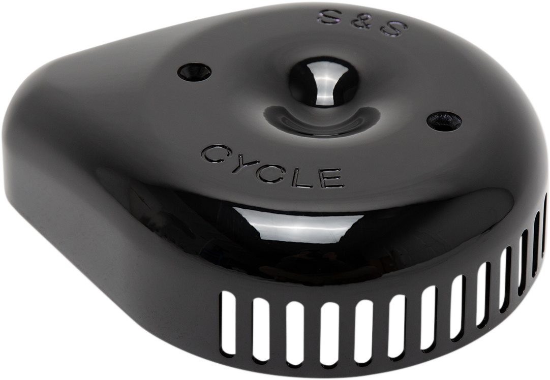 S&S Gloss Black Stealth Teardrop Carburetor Air Filter Cleaner Cover Harley